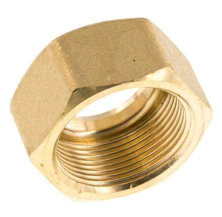 Tuerca de unión de latón M30x1,5 x 22 mm para racor de compresión