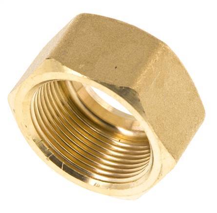 Tuerca de unión de latón M30x1,5 x 22 mm para racor de compresión