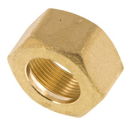 Tuerca de unión de latón M30x1,5 x 22 mm para racor de compresión