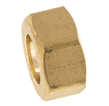 Tuerca de unión de latón M30x1,5 x 22 mm para racor de compresión