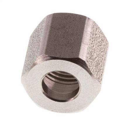 M10x1 x 6LL Tuerca de unión de acero inoxidable para anillo de corte