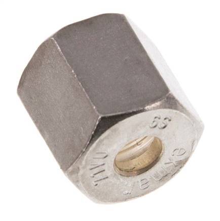 M14x1,5 x 6S Tuerca de unión de acero inoxidable para anillo de compresión