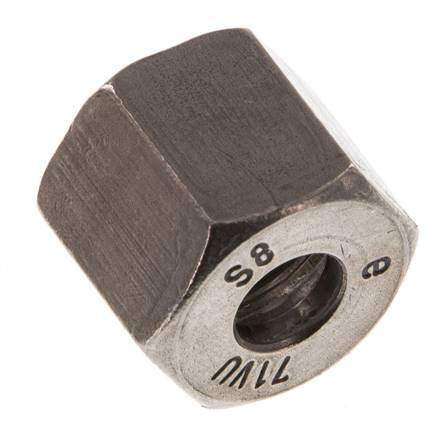 M16x1,5 x 8S Tuerca de unión de acero inoxidable para anillo de corte