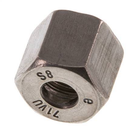 M16x1,5 x 8S Tuerca de unión de acero inoxidable para anillo de corte