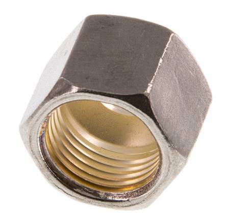 M18x1,5 x 10S Tuerca de unión de acero inoxidable para anillo de compresión