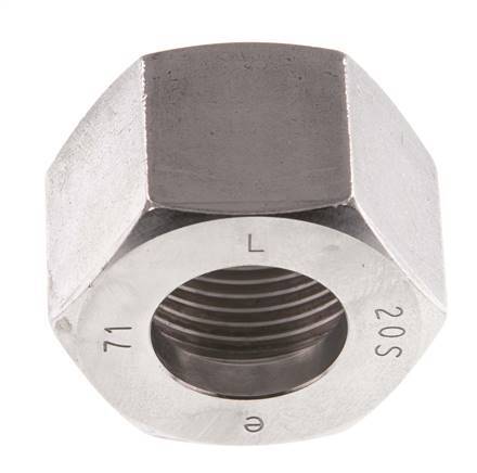 M30x2 x 20S Tuerca de unión de acero inoxidable para anillo de corte
