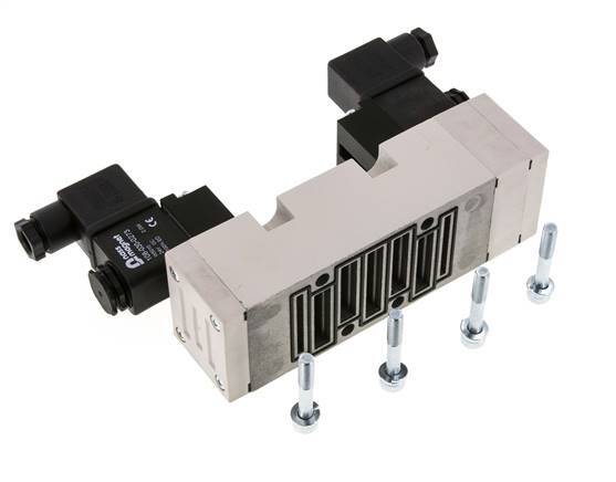 5/3 ISO 5599-2 Válvula solenoide central de escape 115V AC 2-10bar/28-140psi YPC