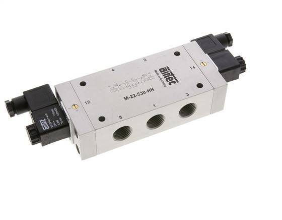 válvula solenoide de 5/3 G1/2'' de centro cerrado 24V AC 3-10bar/42-140psi Airtec