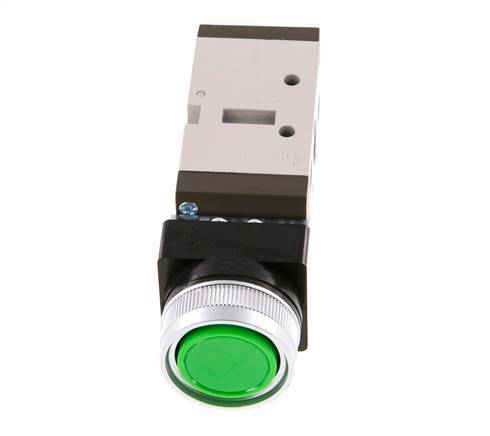5/2 G1/4'' (G1/8'') Válvula de botón verde 0-8bar/0-112psi YPC