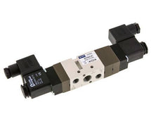 5/3 G1/4'' (G1/8'') Válvula solenoide de centro cerrado 12V DC 2-10bar/28-140psi YPC