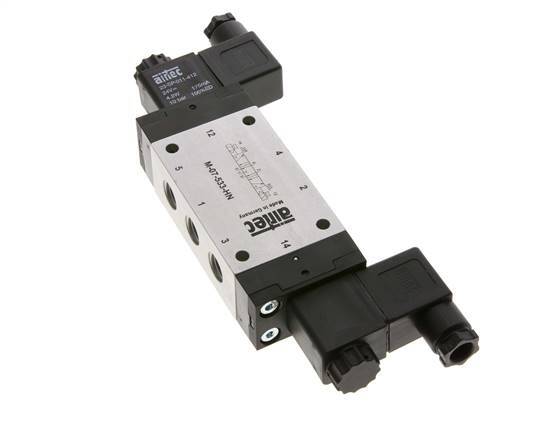 válvula solenoide central de escape 5/3 G1/4'' 24V DC 3-8bar/42-112psi Airtec