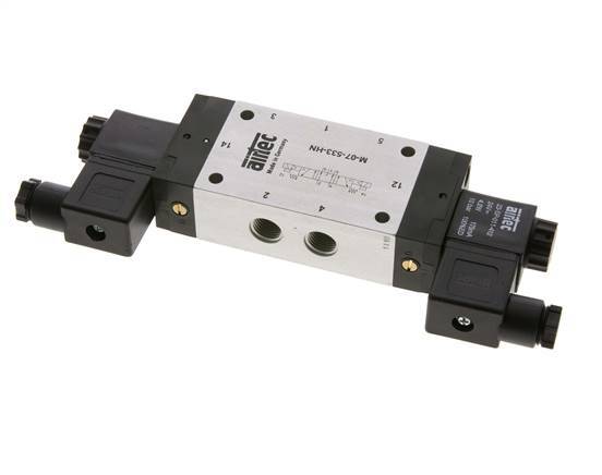 válvula solenoide central de escape 5/3 G1/4'' 24V DC 3-8bar/42-112psi Airtec
