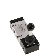 5/3 G1/4'' Válvula de palanca manual con centro de presión -0,95-10bar/-13,2-140psi