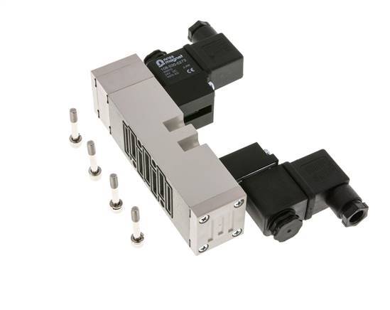 5/3 ISO 5599-1 Válvula solenoide de centro de presión 24V AC 2-10bar/28-140psi YPC