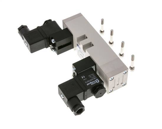 5/3 ISO 5599-1 Válvula solenoide de centro de presión 24V AC 2-10bar/28-140psi YPC