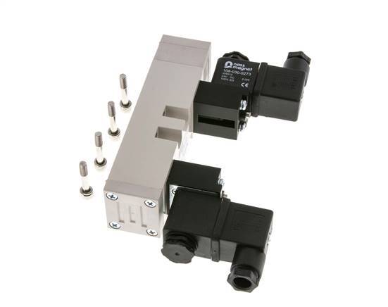5/3 ISO 5599-1 Electroválvula de centro cerrado 230V AC 2-10bar/28-140psi YPC