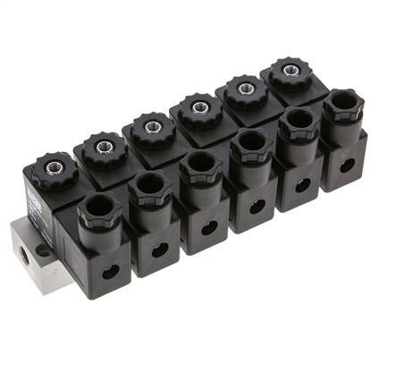válvula solenoide 6x3/2 G1/8'' NC 24V DC -0.95-10bar/-13.2-140psi Airtec