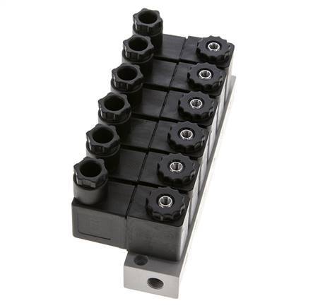 válvula solenoide 6x3/2 G1/8'' NC 24V DC -0.95-10bar/-13.2-140psi Airtec