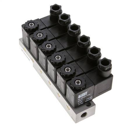 válvula solenoide 6x3/2 G1/8'' NC 24V DC -0.95-10bar/-13.2-140psi Airtec