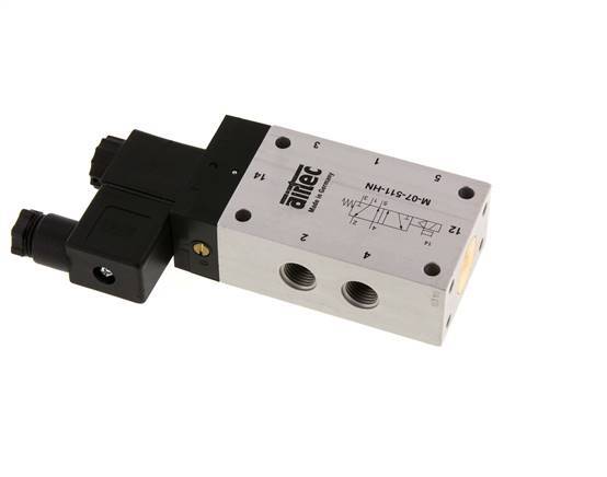 válvula solenoide 5/2 G1/4'' 12V DC 2.5-10bar/35.0-140psi Airtec