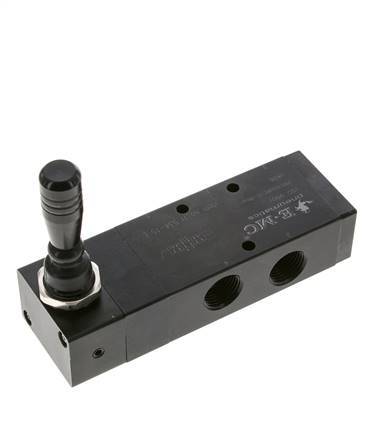 5/3 G1/2'' Válvula de palanca manual de escape Detent 0-8bar/0-112psi E.MC