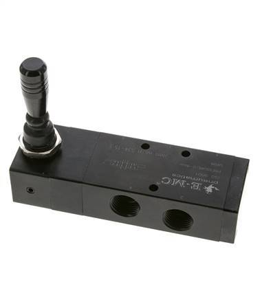5/3 G1/2'' Válvula de palanca manual de escape Detent 0-8bar/0-112psi E.MC