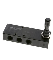 5/3 G1/2'' Válvula de palanca manual de escape Detent 0-8bar/0-112psi E.MC