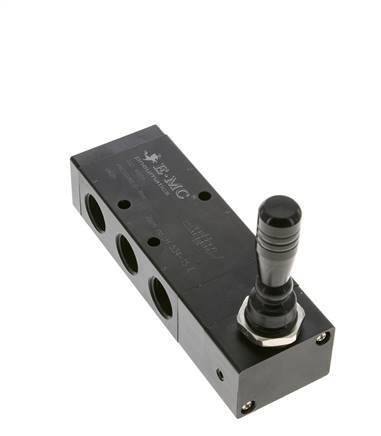 5/3 G1/2'' Válvula de palanca manual de escape Detent 0-8bar/0-112psi E.MC
