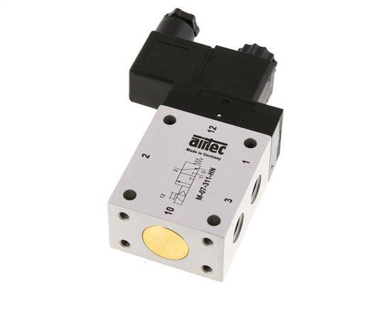 válvula solenoide 3/2 G1/4'' NO 24V DC 2.5-10bar/35.0-140psi Airtec