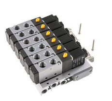 G1/4'' 6x Terminal de válvulas neumáticas 24V DC 1.5-8bar/21.0-112psi Multipolar E.MC