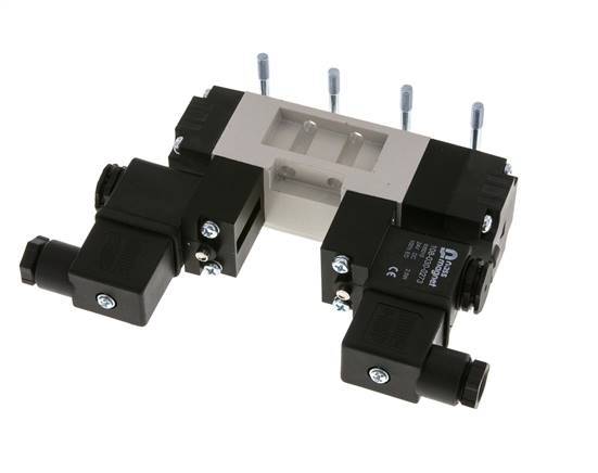 5/3 ISO 5599-1 Válvula solenoide central de escape 24V AC 2-10bar/28-140psi YPC