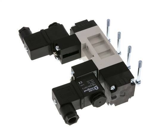 5/3 ISO 5599-1 Válvula solenoide central de escape 24V AC 2-10bar/28-140psi YPC