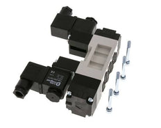 5/3 ISO 5599-1 Válvula solenoide central de escape 24V AC 2-10bar/28-140psi YPC