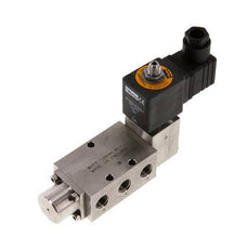 válvula solenoide 5/2 G1/4'' (G1/8'') Acero inoxidable 24V DC 3-12bar/42-168psi