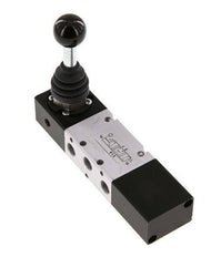 válvula de palanca manual de centro de presión 5/3 G1/8'' -0,95-10bar/-13,2-140psi