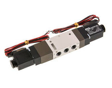 válvula solenoide de centro de presión 5/3 G1/8'' 24V DC 2-10bar/28-140psi Enchufe de 2 pines YPC