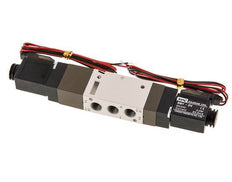 válvula solenoide de centro de presión 5/3 G1/8'' 24V DC 2-10bar/28-140psi Enchufe de 2 pines YPC