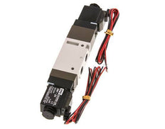 válvula solenoide de centro de presión 5/3 G1/8'' 24V DC 2-10bar/28-140psi Enchufe de 2 pines YPC