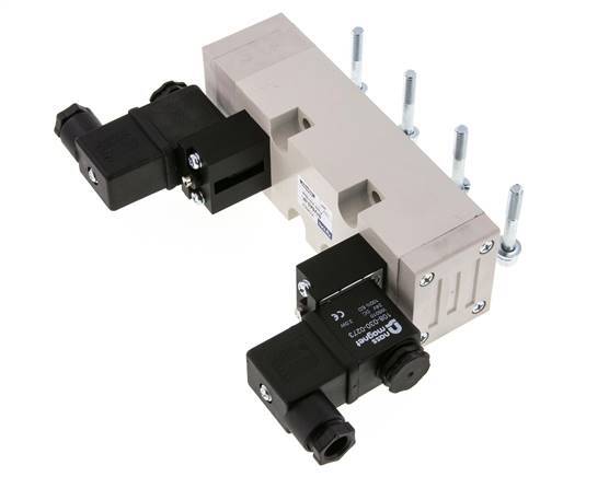 5/3 ISO 5599-2 Electroválvula de centro cerrado 24V AC 2-10bar/28-140psi YPC