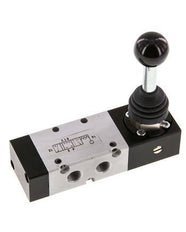 5/3 G1/8'' Palanca de mano cerrada Detente -0.95-10bar/-13.2-140psi