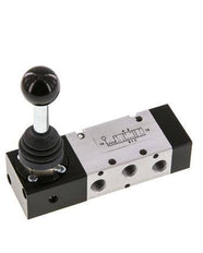 5/3 G1/8'' Palanca de mano cerrada Detente -0.95-10bar/-13.2-140psi