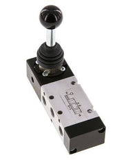5/3 G1/8'' Palanca de mano cerrada Detente -0.95-10bar/-13.2-140psi