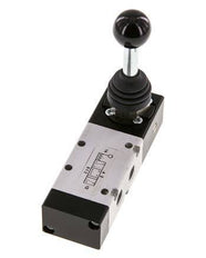 5/3 G1/8'' Palanca de mano cerrada Detente -0.95-10bar/-13.2-140psi