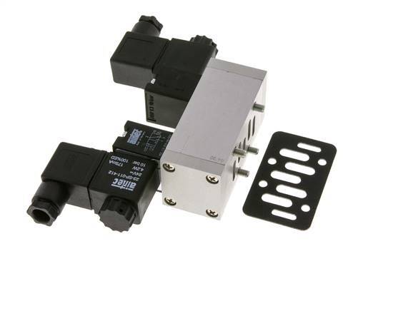 5/3 ISO 5599-1 Válvula solenoide de centro cerrado 48V DC 3-10bar/42-140psi Airtec