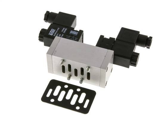 5/3 ISO 5599-1 Válvula solenoide de centro cerrado 48V DC 3-10bar/42-140psi Airtec