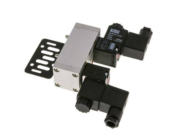 5/3 ISO 5599-1 Válvula solenoide de centro cerrado 48V DC 3-10bar/42-140psi Airtec