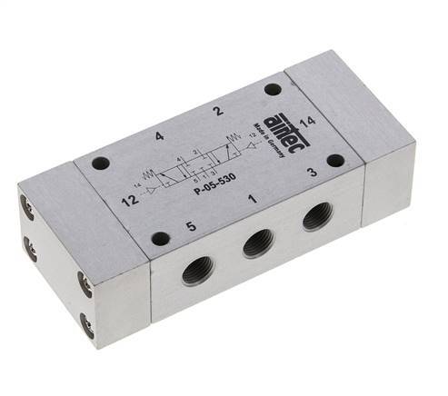 5/3 G1/8'' Válvula piloto de aire cerrada en el centro 0-8bar/0-112psi Airtec