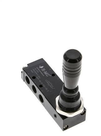 5/3 G1/8'' Válvula de palanca manual cerrada al centro 0-8bar/0-112psi E.MC