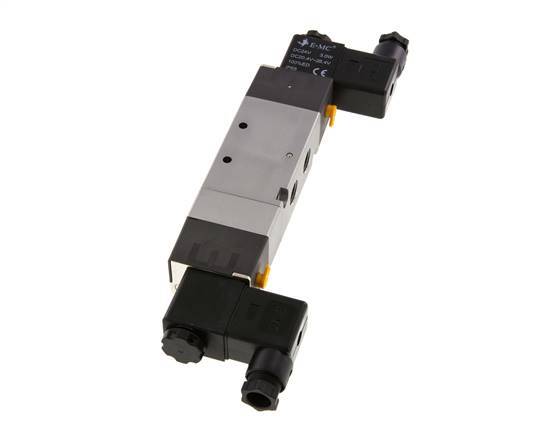 válvula solenoide de centro de presión 5/3 G1/4'' 24V DC 1.5-8bar/21.0-112psi E.MC