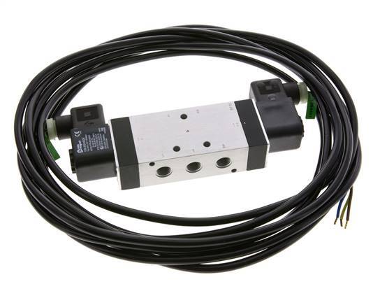 5/3 G1/4'' Válvula solenoide de centro cerrado 230V AC ATEX 3-10bar/42-140psi Airtec